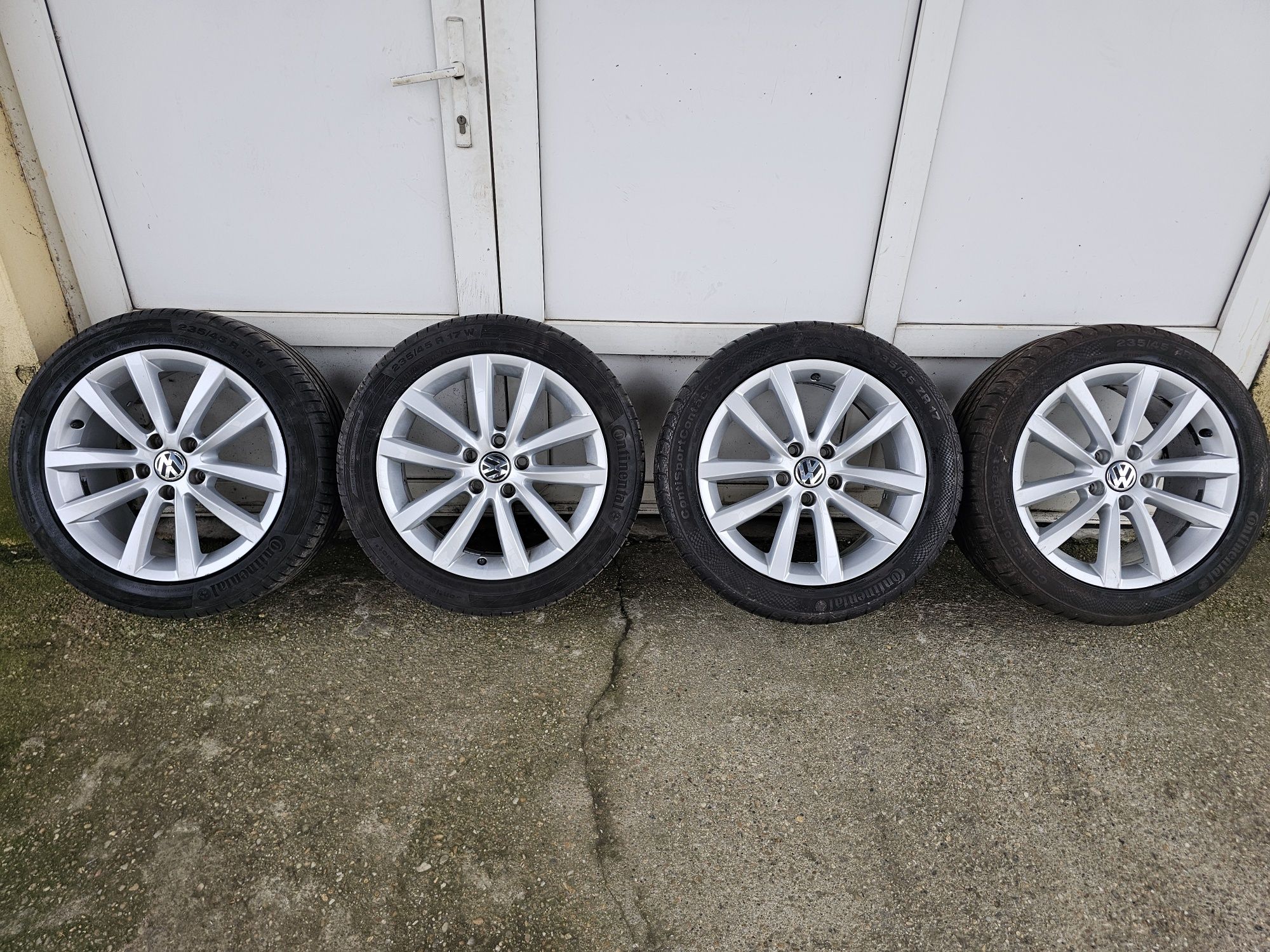 Vand jante aliaj originale vw  , 5x112 cu anvelope de vara 235/45/17